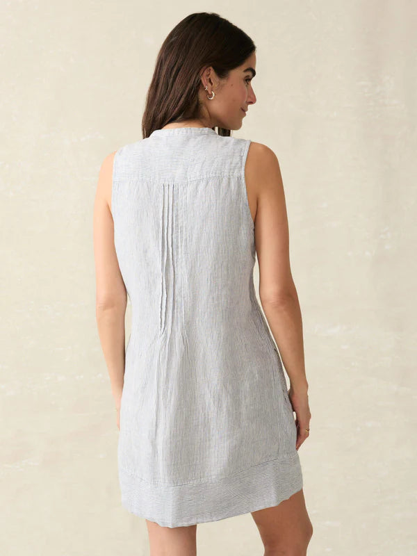 RODRIGUEZ-Dress - Blue Mini Stripe