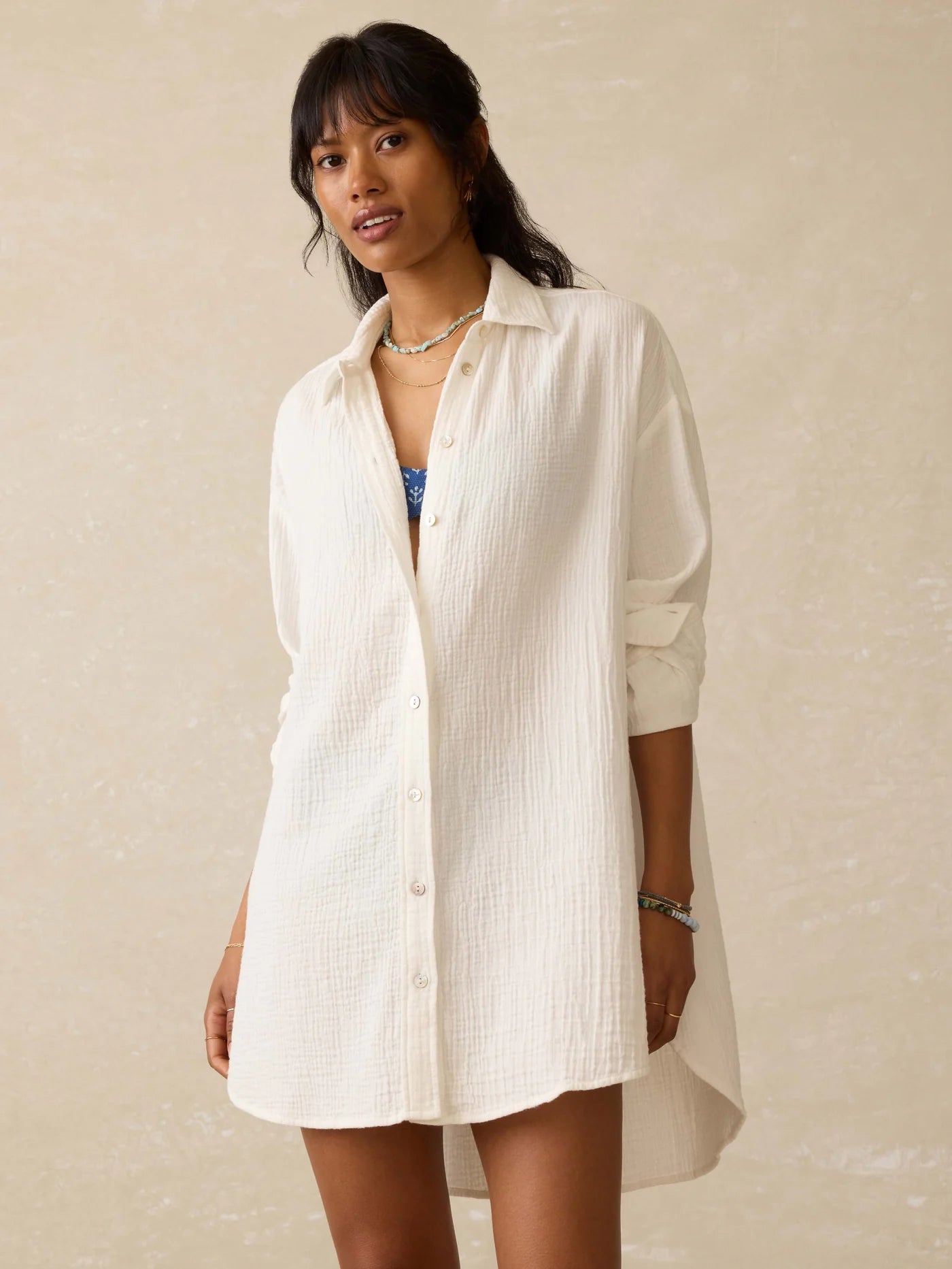 RODRIGUEZ-Cotton Gauze Haze Coverup - White