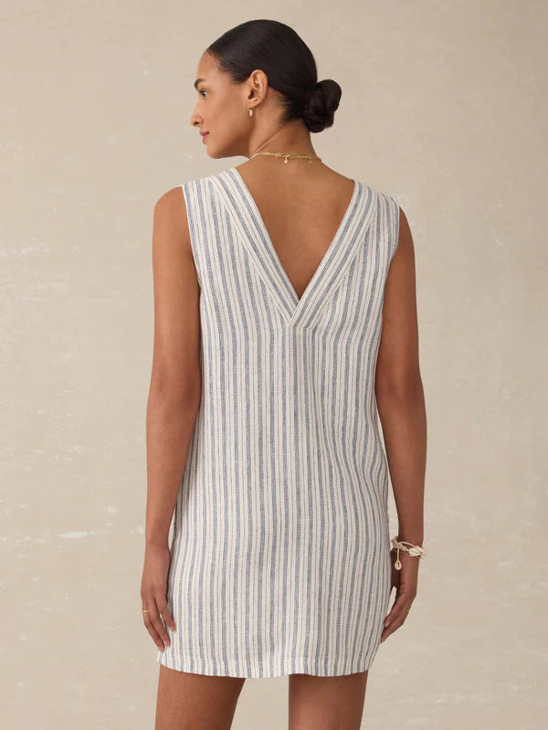 RODRIGUEZ-Azure Linen Dress