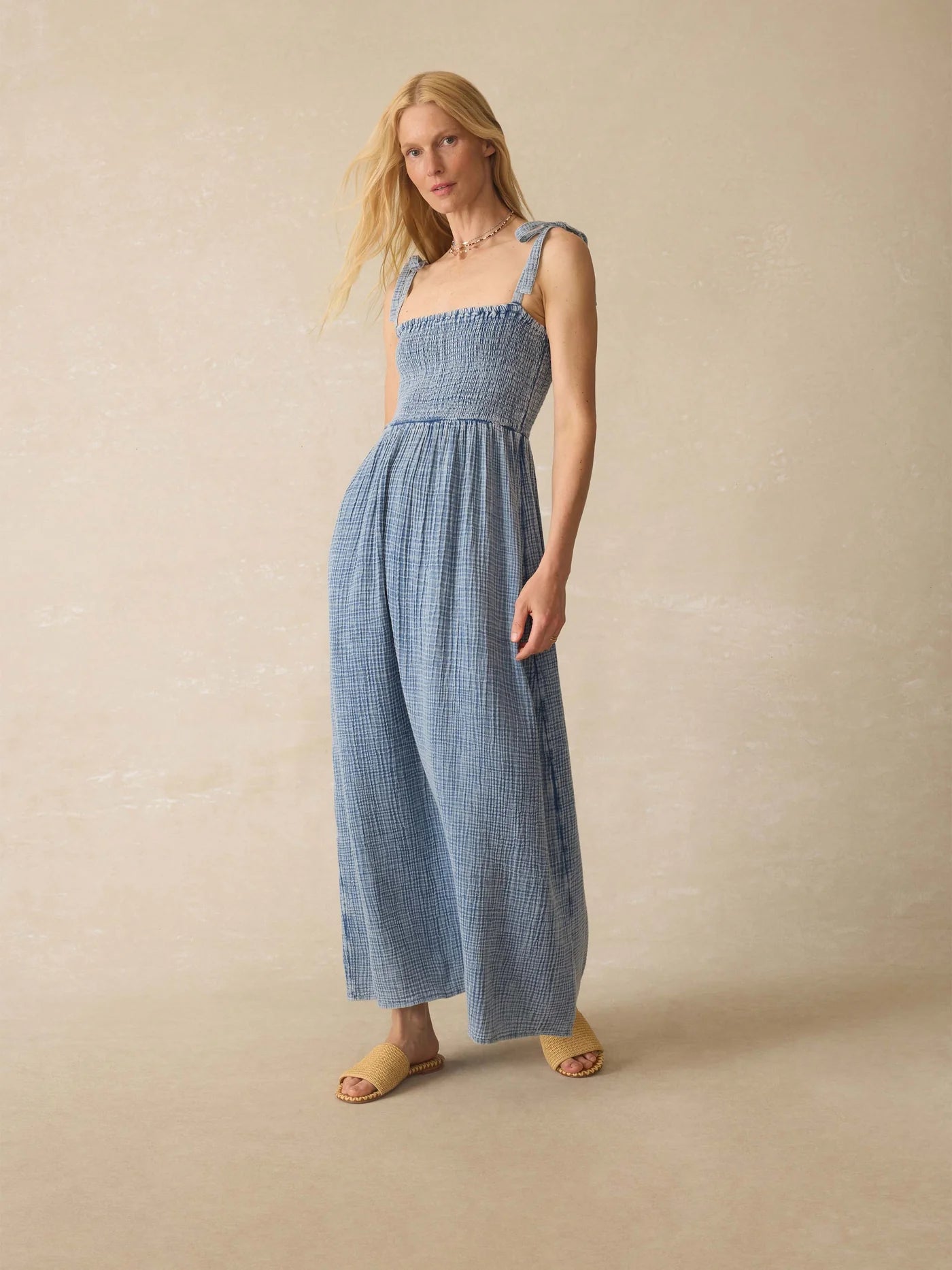RODRIGUEZ-Dune Cotton Gauze Ella Dress - Light Indigo Wash Sale price$198